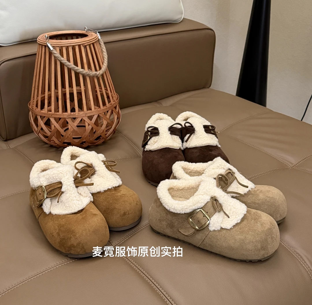 冬季休闲一脚蹬勃肯女鞋