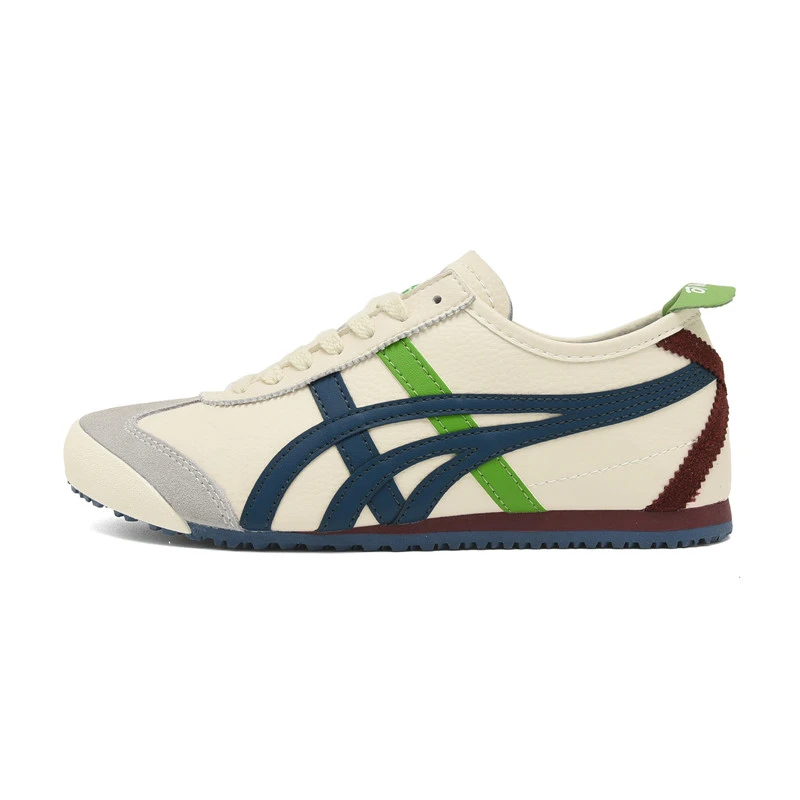 纯原莆田鬼过验tige冢虎轻便运动板鞋一脚蹬头层皮帆布懒人情侣鞋