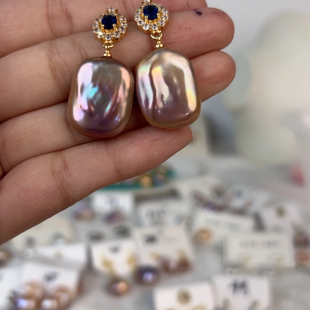 淡水珍珠耳饰未镶嵌