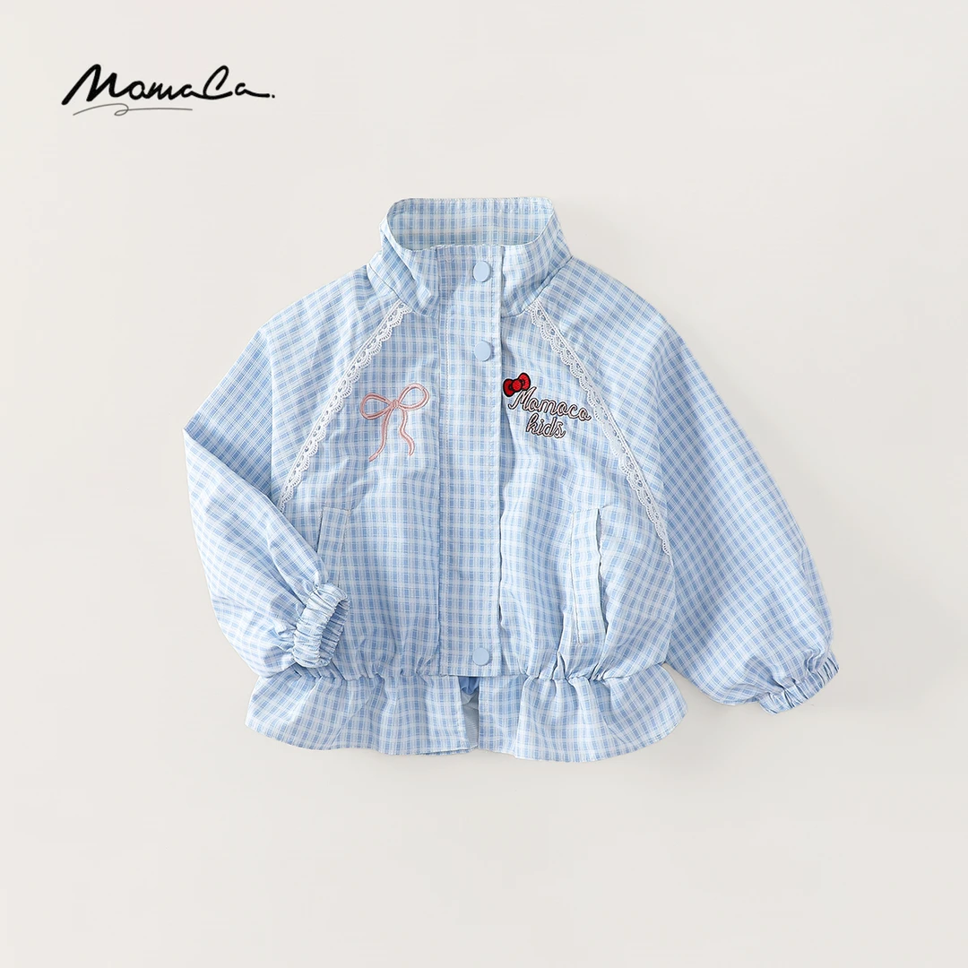 MOMOCO2025新款秋女童小清新时尚卡通可爱刺绣外套77730138076