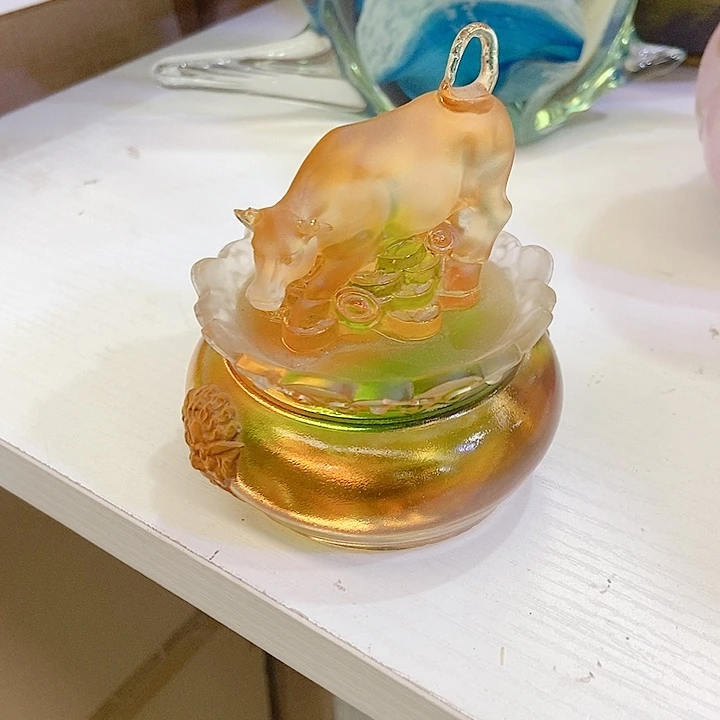 琉璃花瓶高度8厘米8厘米