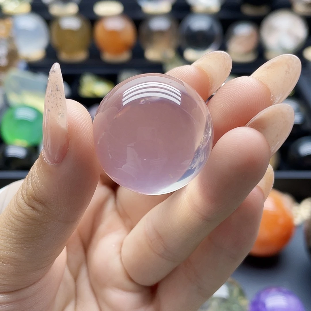 珠宝半成品水晶未镶嵌粉水晶30