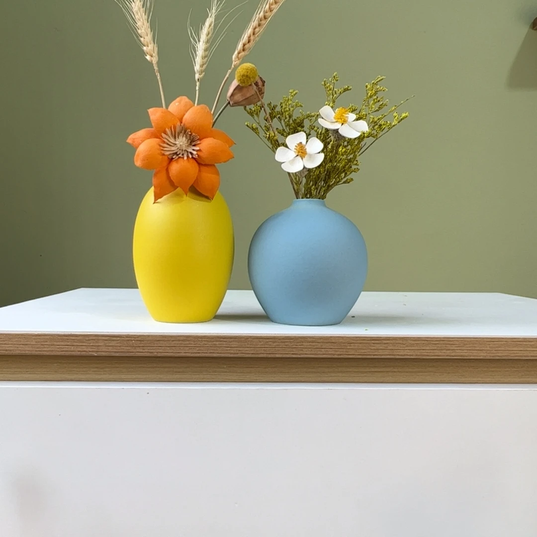 陶瓷花瓶陶瓷花瓶带花高度20-30厘米左右