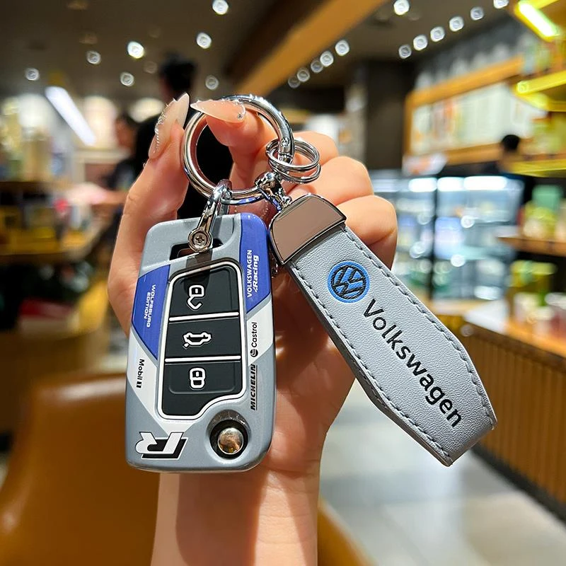 适用于大众途观L钥匙套途安探岳X探歌朗逸PLUS宝来途昂XP0LO包扣