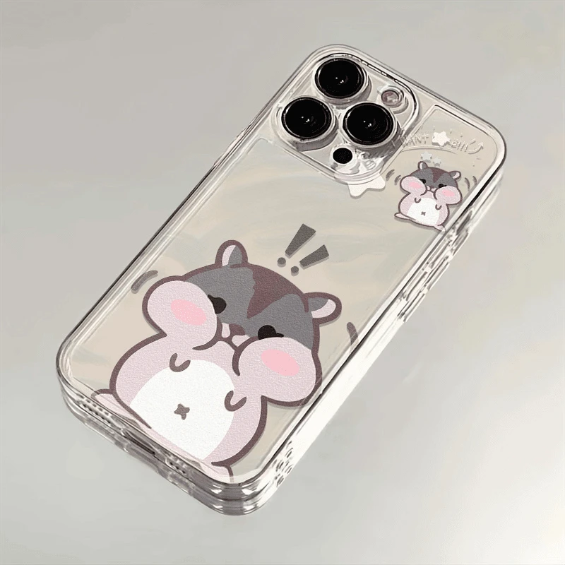 【卡通仓鼠】适用苹果16透明壳华为/荣耀/vivo/oppo/小米防摔手机壳