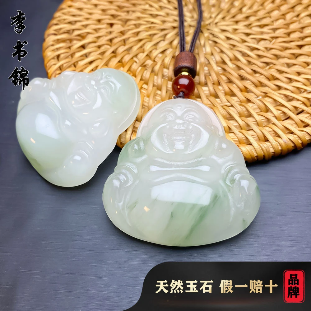 李书锦保真天山冰翠佛公挂件单个（多样性发货）吊坠