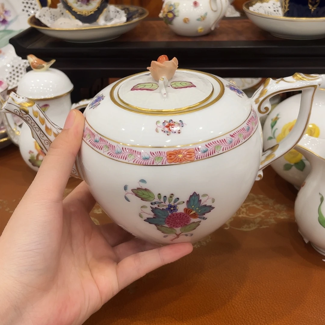 摆件中古赫伦茶壶