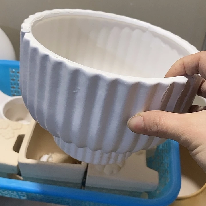 陶摆件陶盆有孔 瑕疵介意勿拍