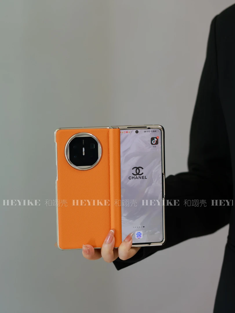极简风壳膜一体适用华为mateX6手机壳X5典藏折叠vivoxfold5商务皮