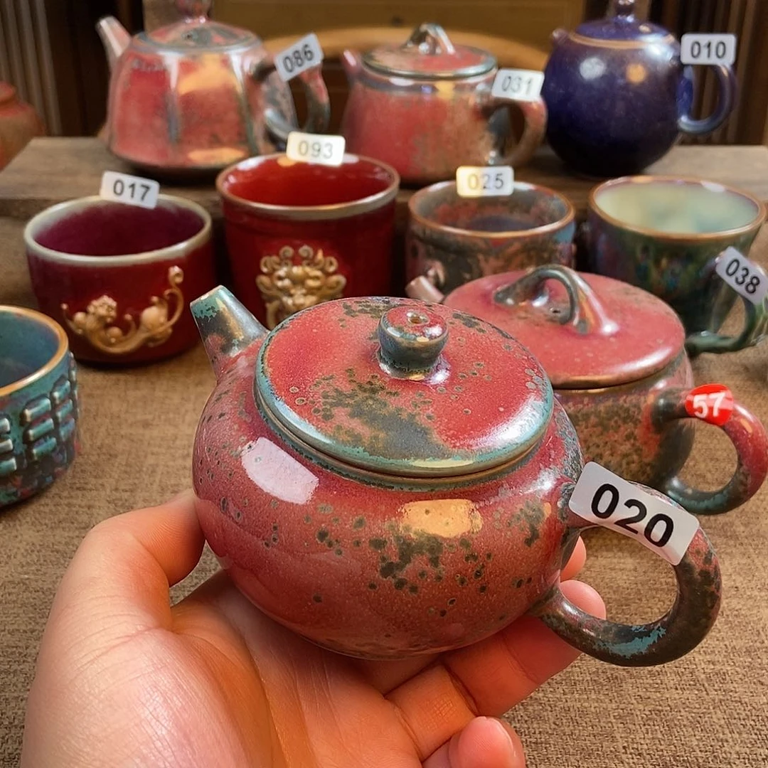 摆件智*钧瓷茶壶茶具