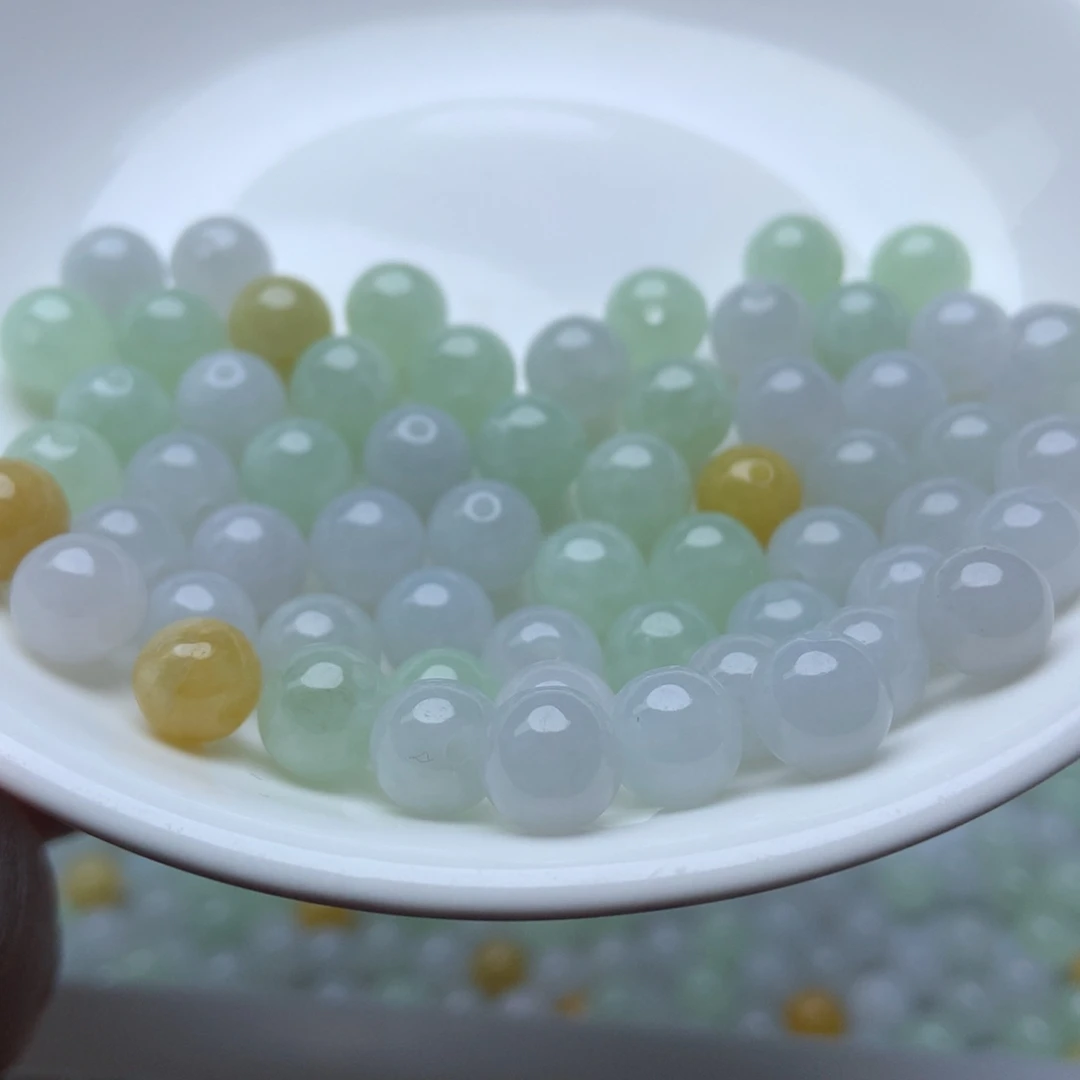 散珠翡翠卡7.4冰绿白25个