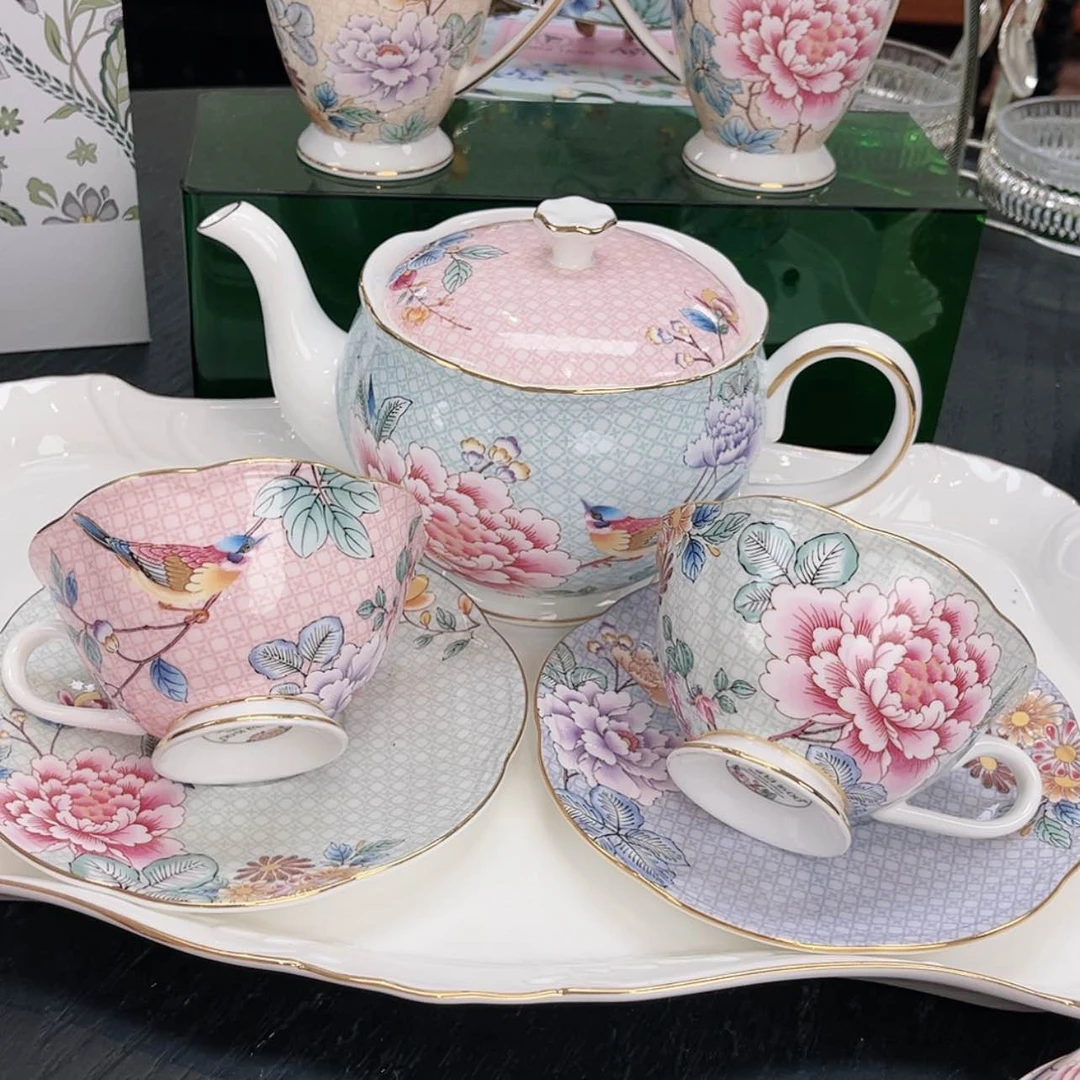 【闪购商品】瓷片一壶两杯—————-