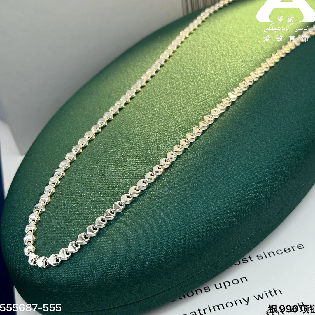 坠链均足银 爱敏首饰项链555687