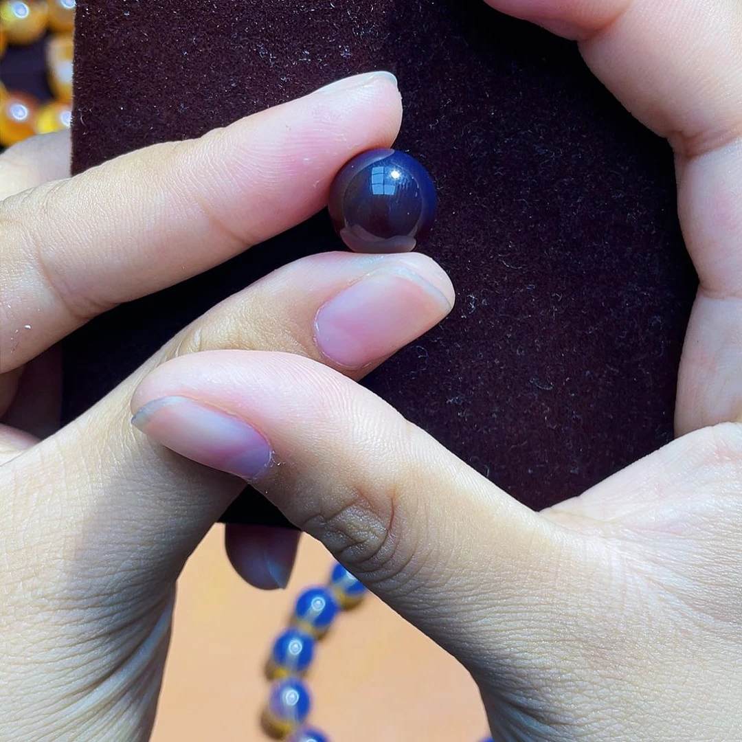 琥珀裸石未镶嵌紫蜜12.3