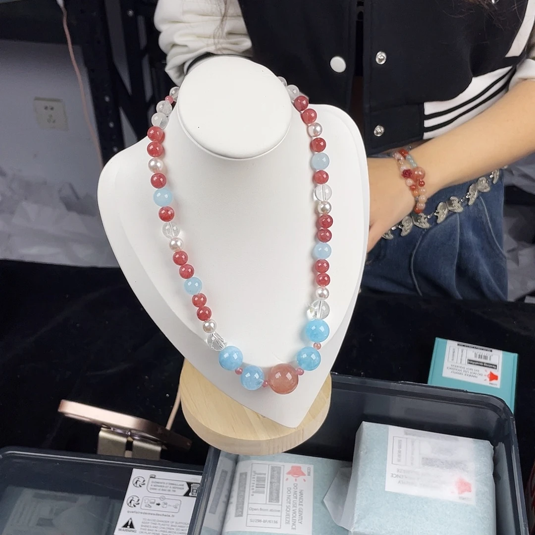 银S925镀金镶嵌水晶手串