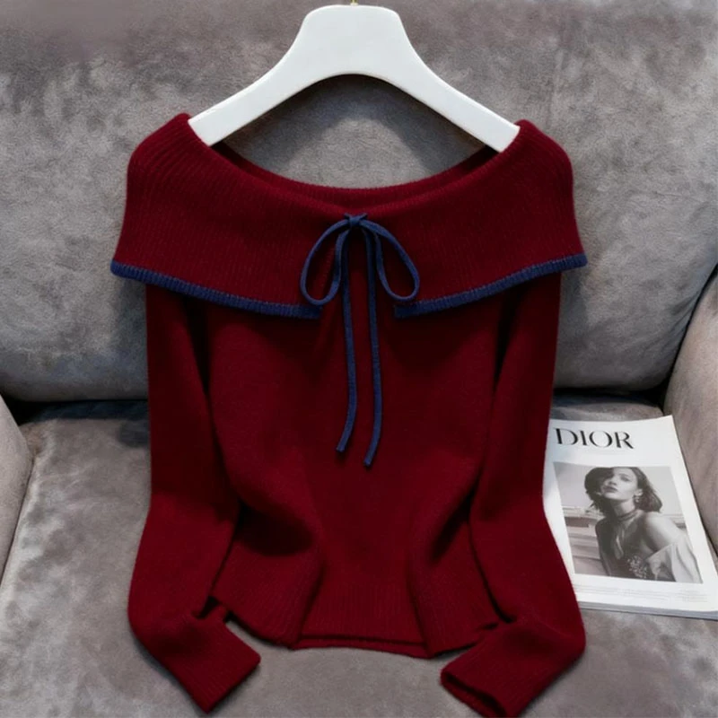 2025秋季新款韩版减龄时尚气质洋气显瘦百搭长袖毛衣针织衫女爆款