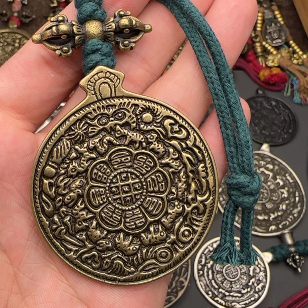 老铜九宫牌吊坠喜欢的来