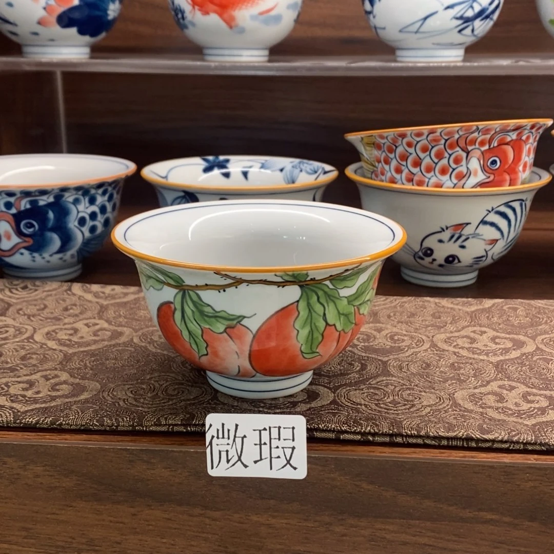 釉下彩老陶泥手工绘制