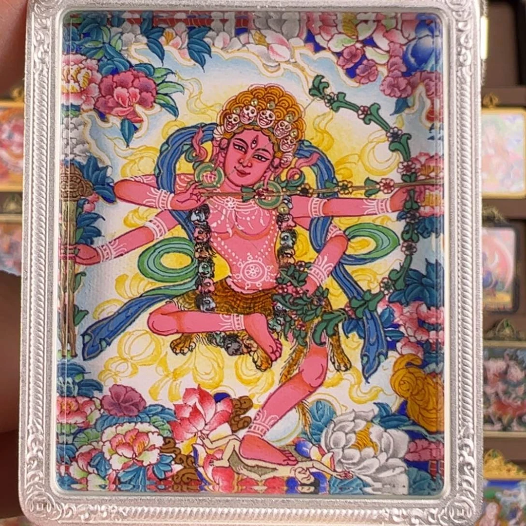 公***乔吊坠作明佛母唐卡绘画作品