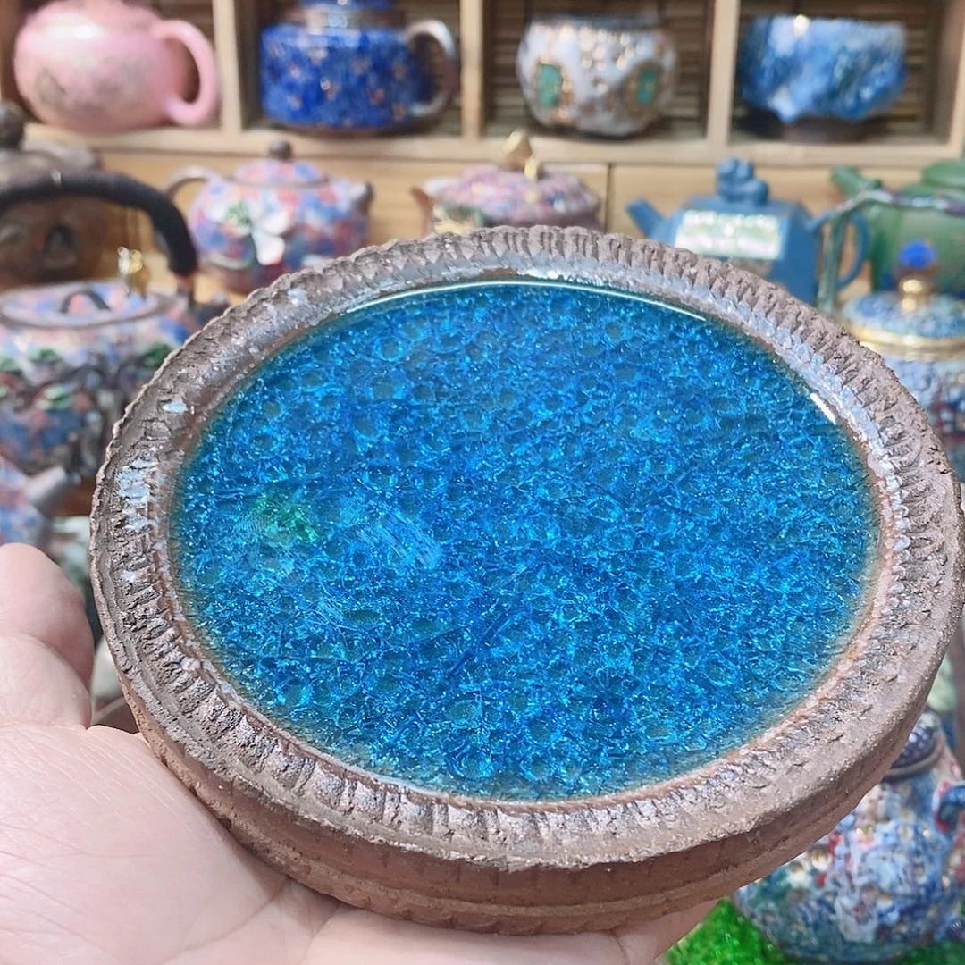 粗陶志野柴烧茶具