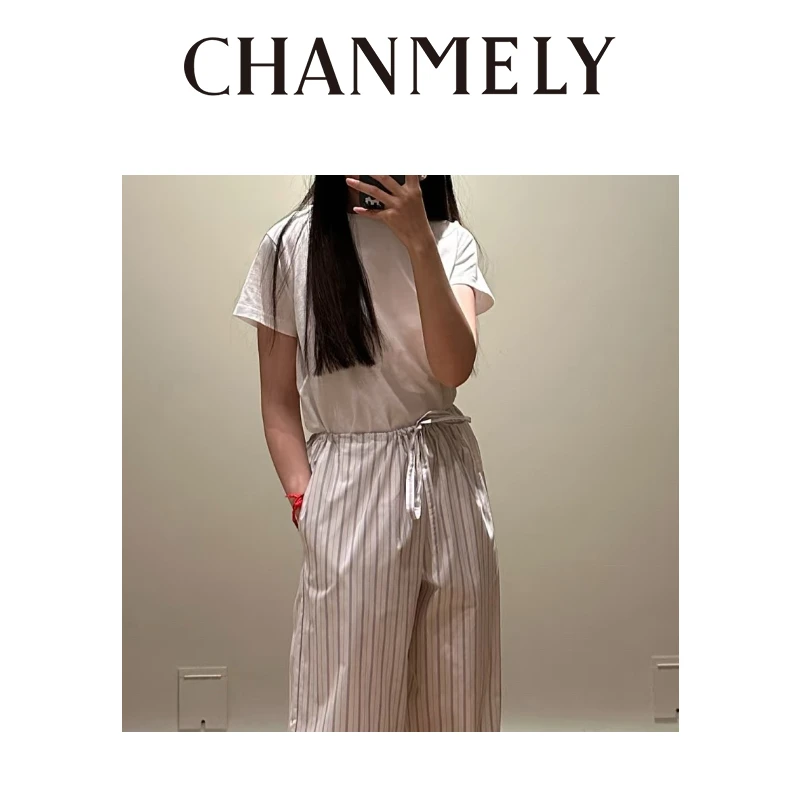 【CHANMITY】25/ssrow长期主义‘随性利落亲肤百搭圆领T 恤025412