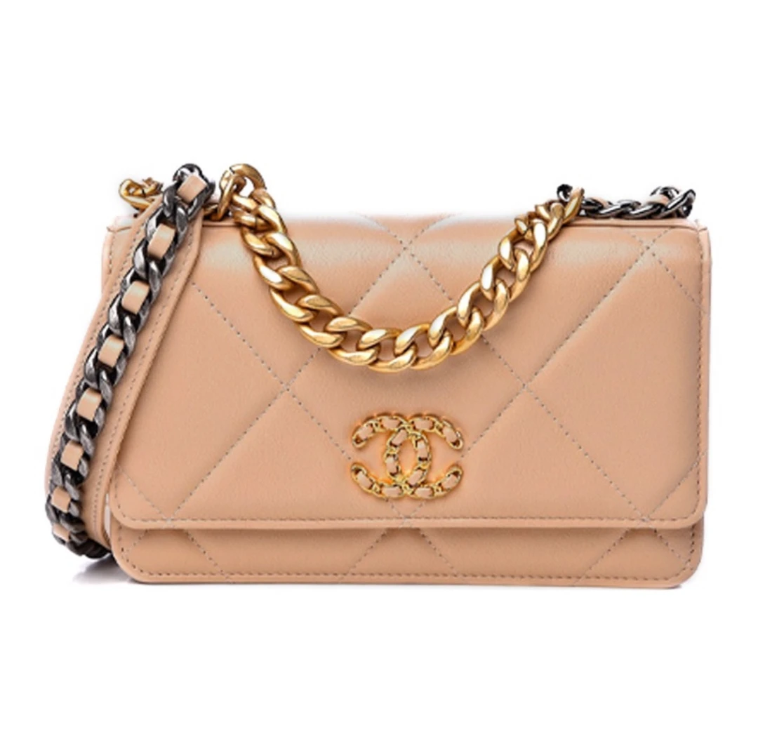99新 Chanel/香奈儿 19bag mini woc斜挎包单肩包芯片款