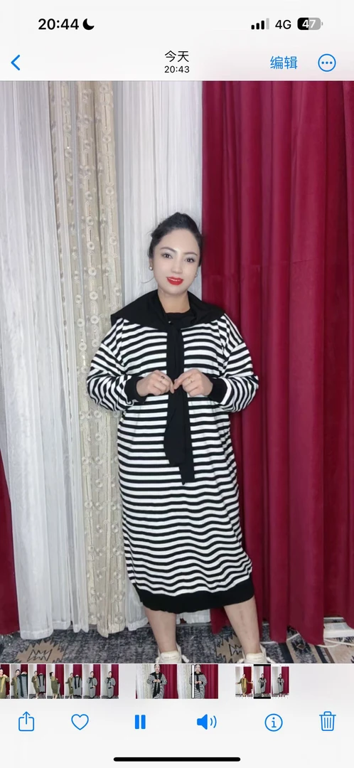 春秋冬孕妇针织毛衣连衣裙披肩宽松时尚显瘦中长款