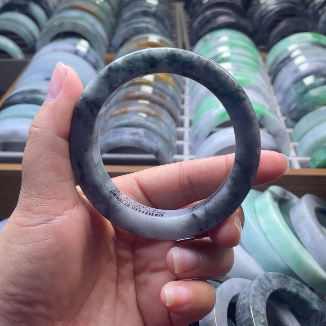 定制翡翠未镶嵌纯天然翡翠手镯定制