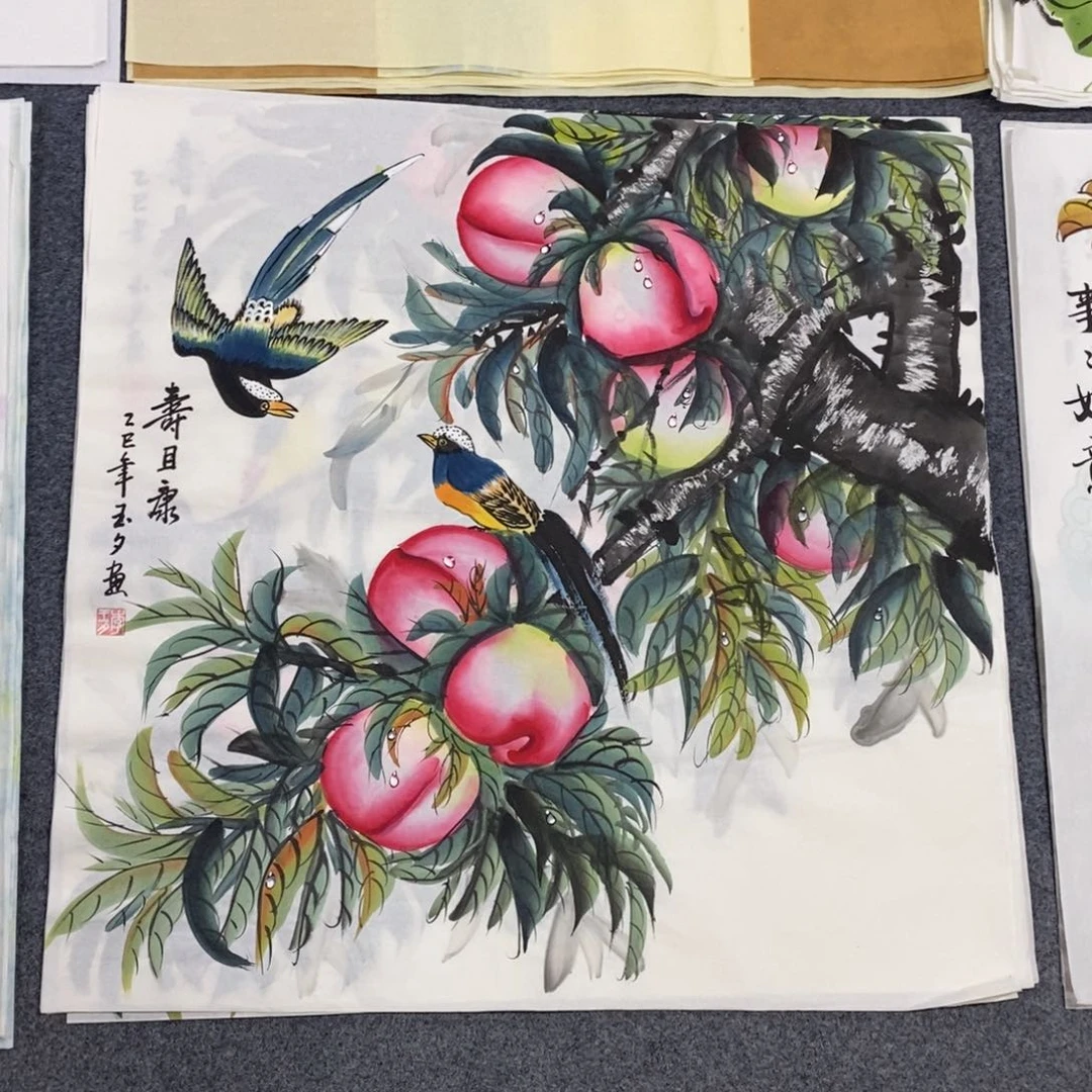 国画尺寸70✖️70四尺斗方手绘画