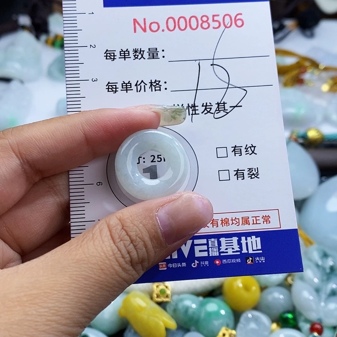翡翠未镶嵌颈饰8506