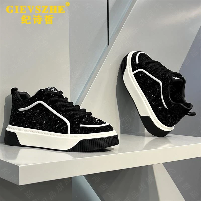 纪诗哲时尚男鞋潮流烫钻休闲鞋夏秋季新款潮牌轻质软底百搭板鞋男