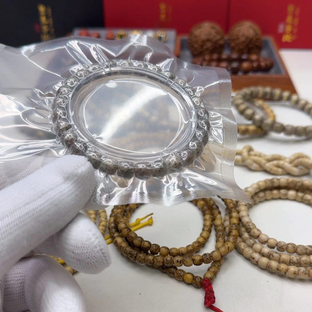 星月菩提手串4尊宠糯冰石玉河豚8左右桶单圈
