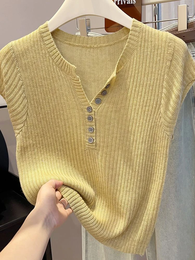 【现货现发】新款春季短款纯色打底针织上衣套头韩版薄款外穿女装