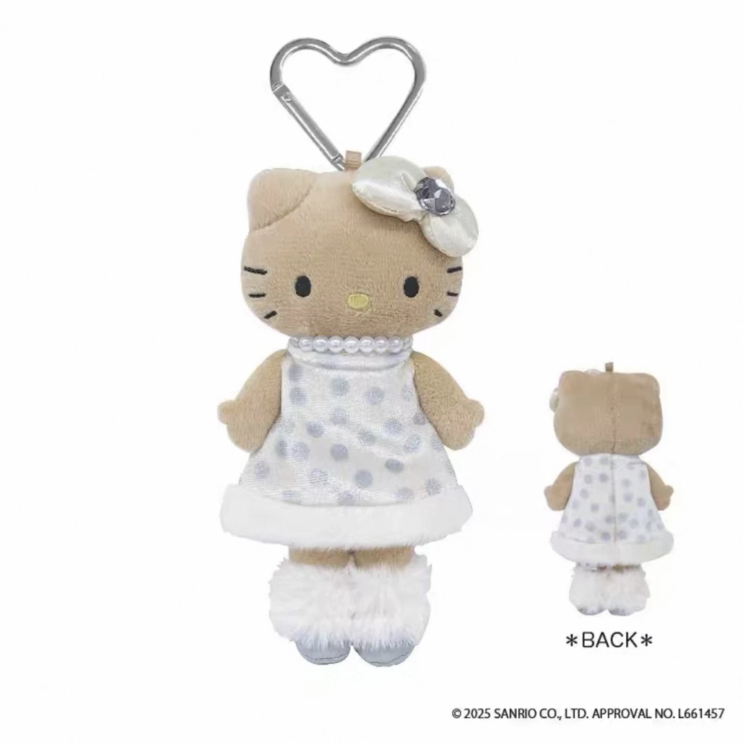 【日版限定】Nic第四代黑皮白色波点裙长腿kitty挂件