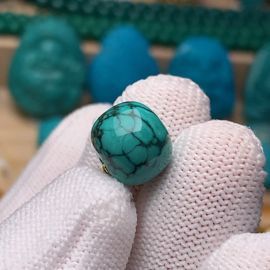 未镶嵌绿松石珠宝奇石11.5mm
