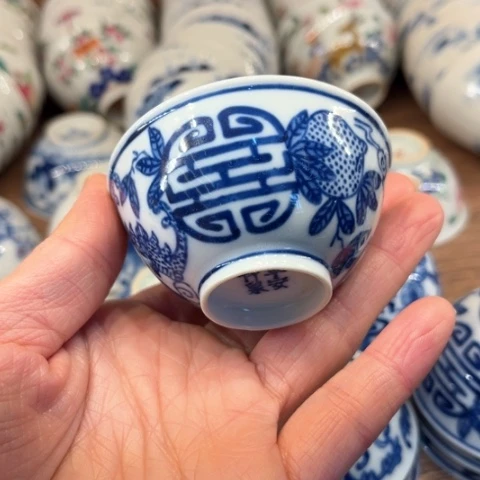 手绘茶杯盖碗壶承陶瓷