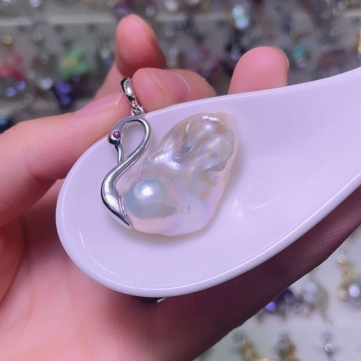 漂***情颈饰合金淡水珍珠63