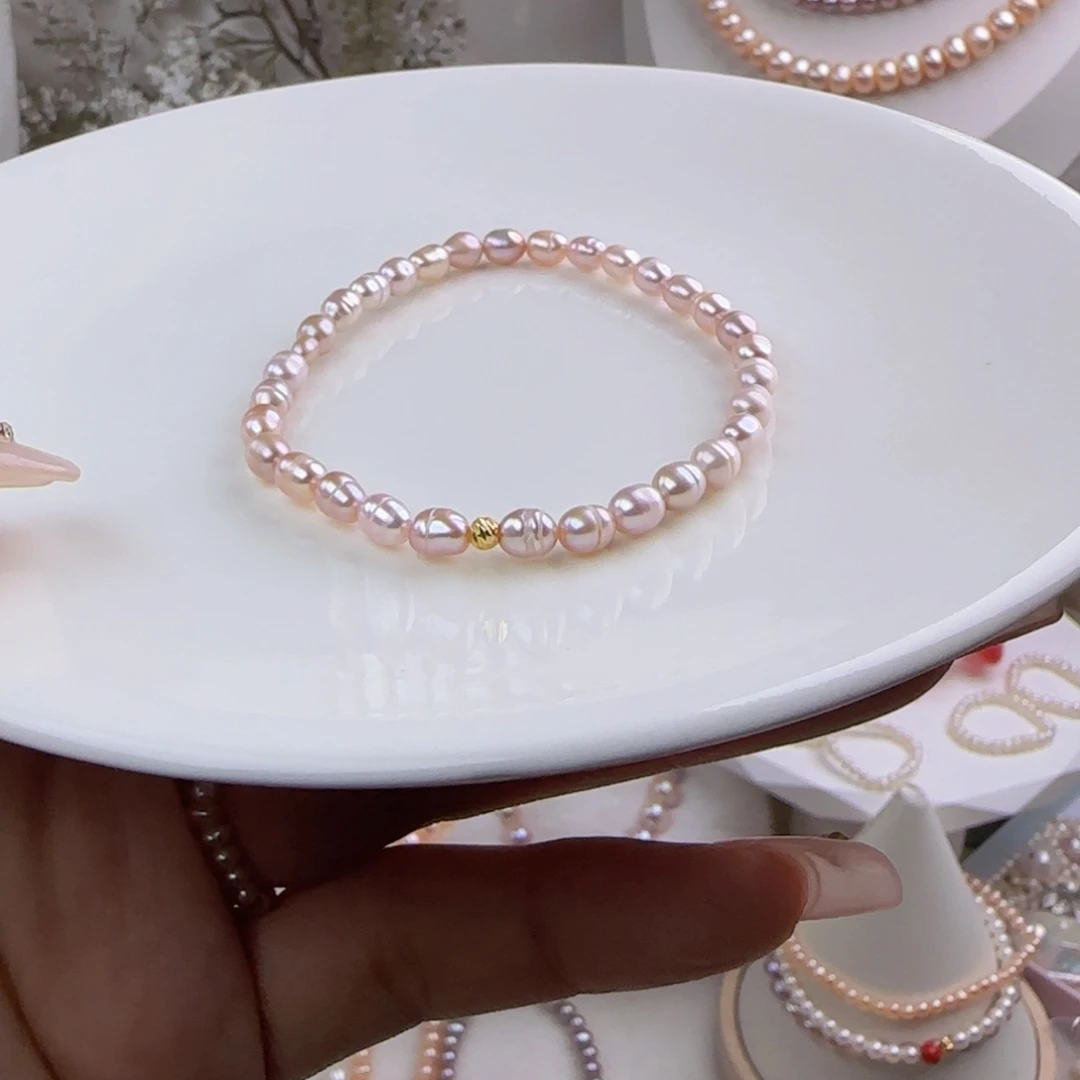 未镶嵌手绳淡水珍珠4mm微瑕