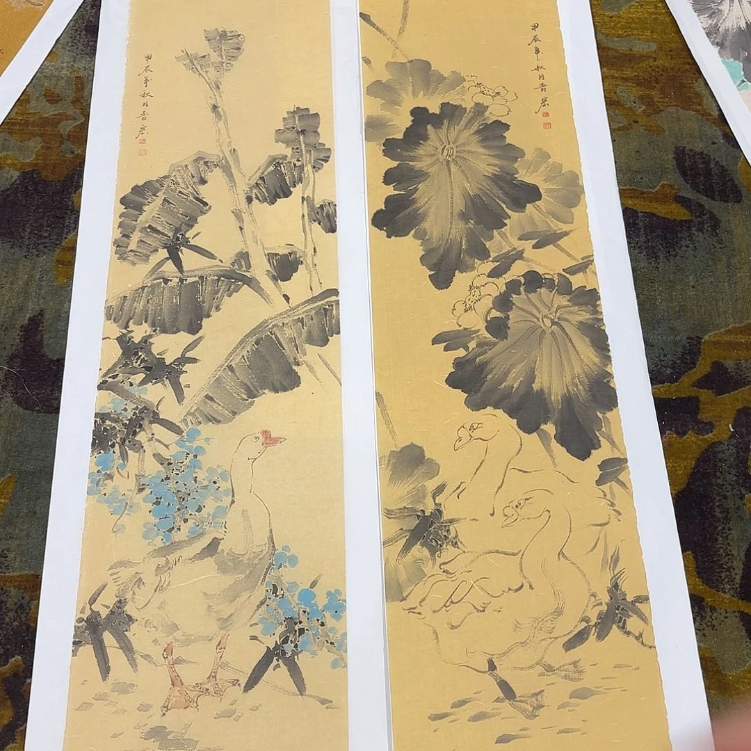 ****³国画魏晋宏花鸟童童童