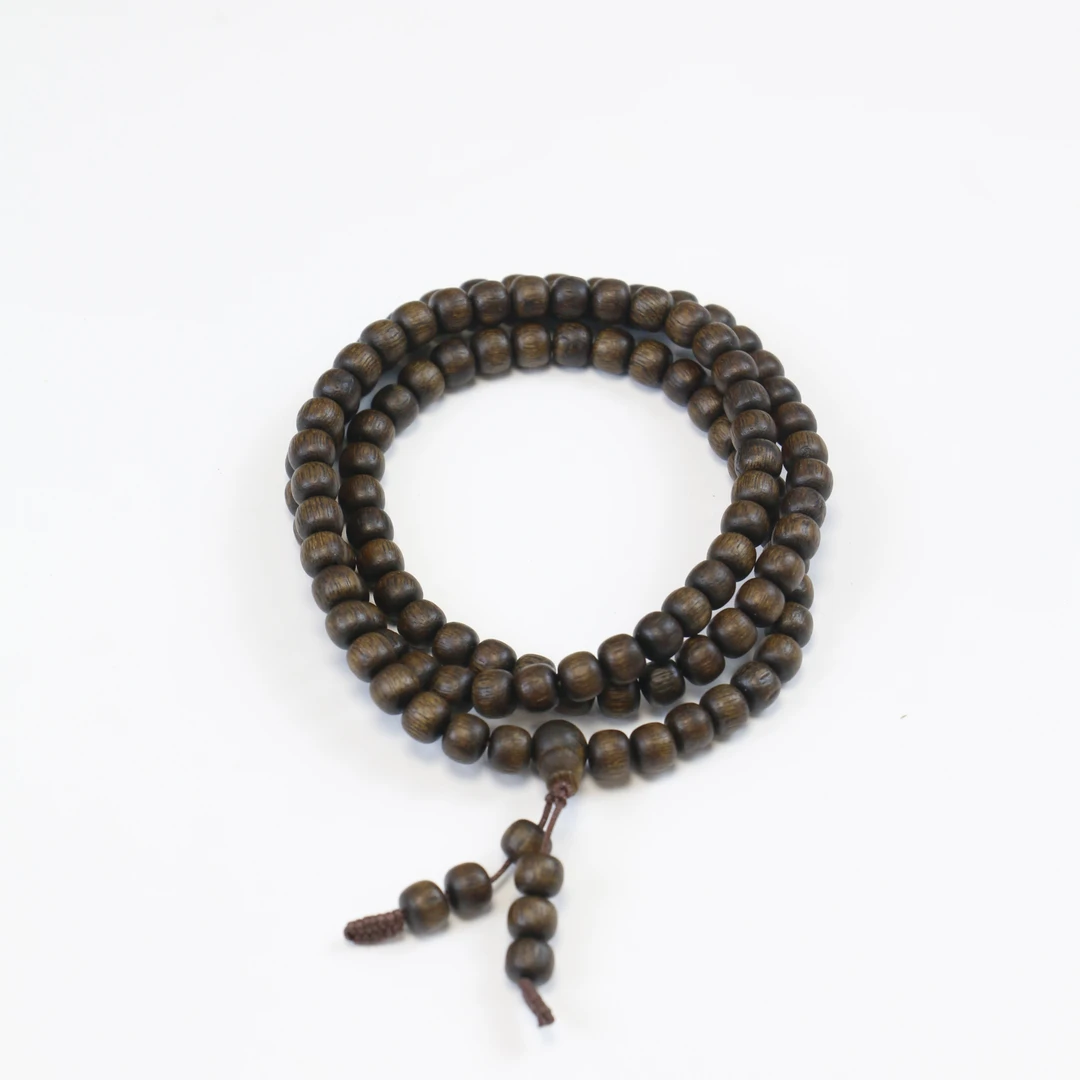【波哥沉香馆】印尼加里曼丹0.7苹果珠沉香多圈手串