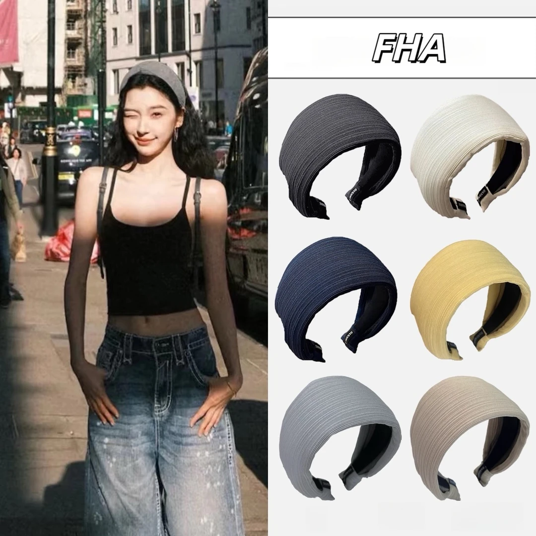 易梦玲同款高品质升级版宽边发箍氛围感高颅顶针织四季戴网红发饰