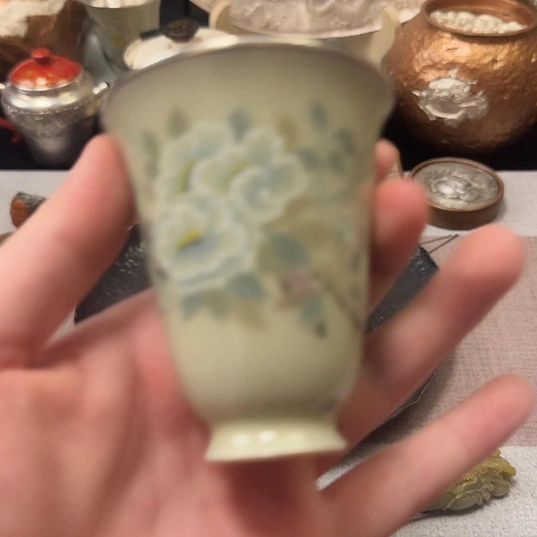 随***缘纯手工瓷包银杯子