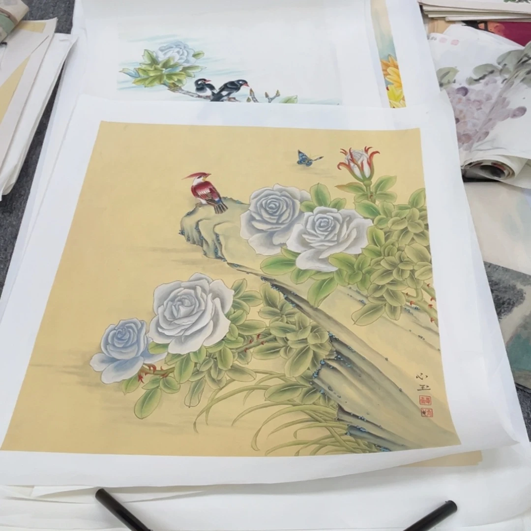 国画微*四尺斗方绘画