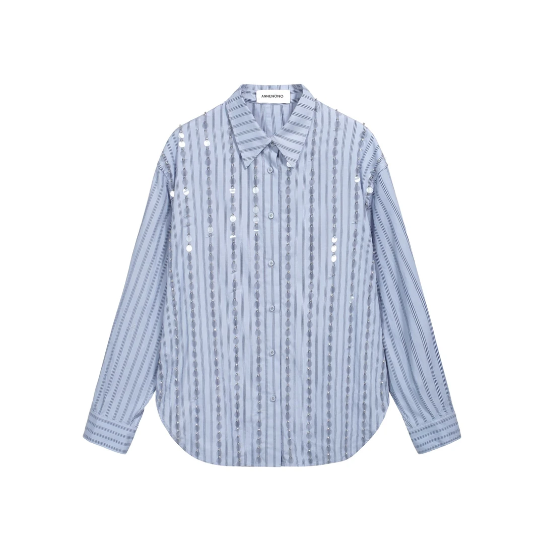SOLSOL买手店ANNENONO设计师品牌25SS新品手工钉钻装饰百搭衬衫