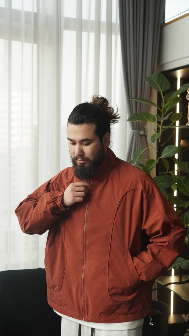 春季新款休闲时尚两面穿立领夹克衫J11-2532