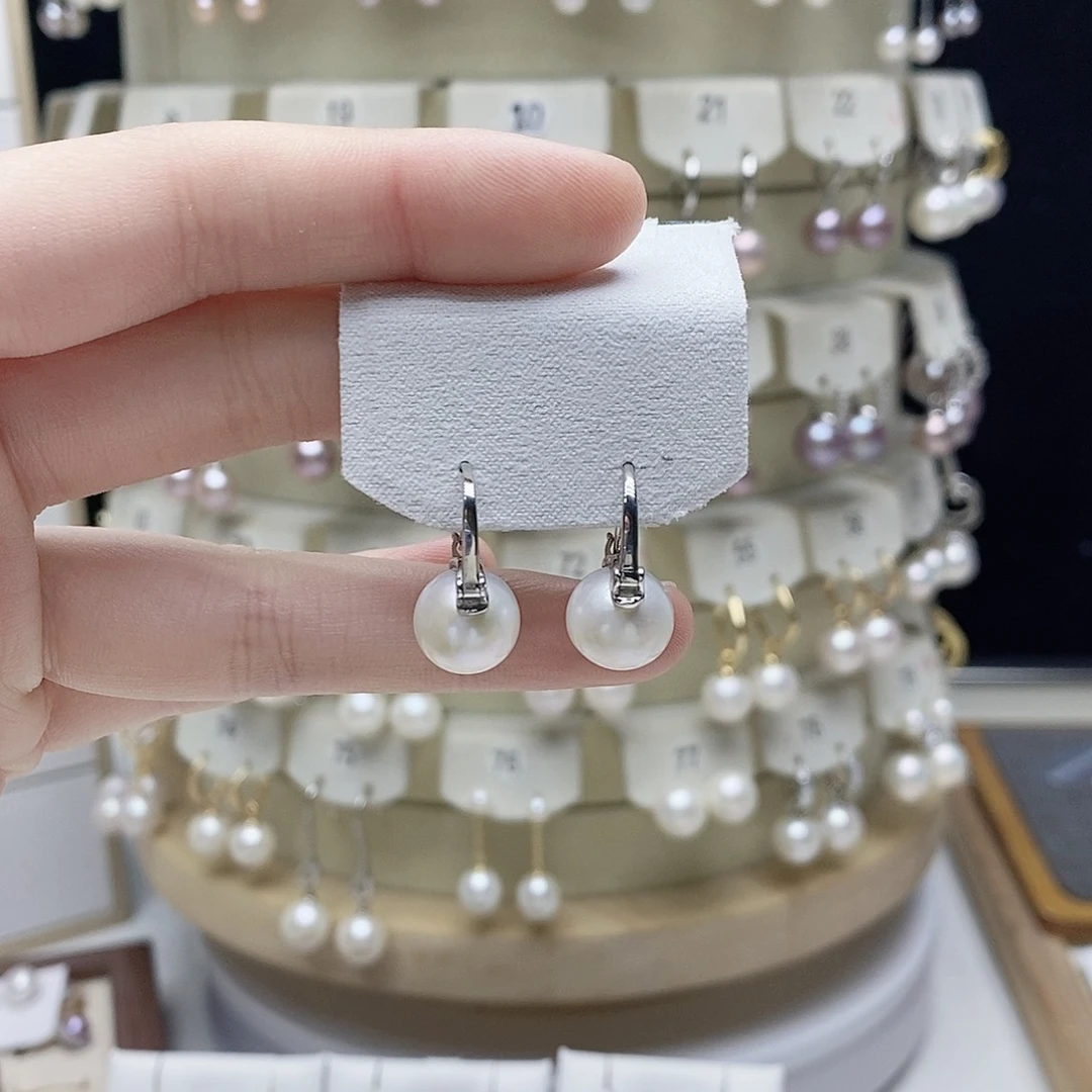 耳饰淡水珍珠银S925镶嵌