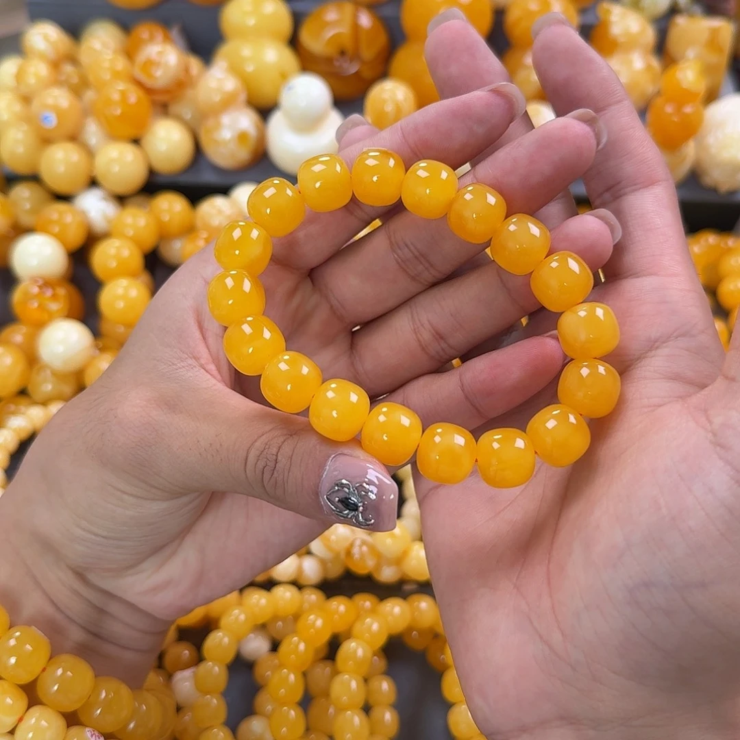 蜜蜡未镶嵌珠宝奇石同料13mm