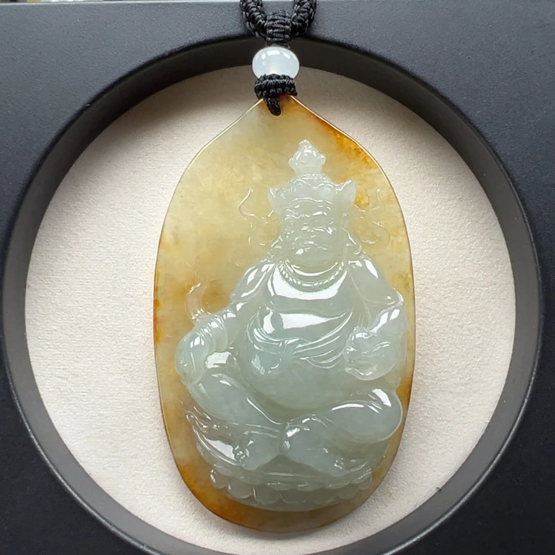 翡翠未镶嵌颈饰黄财神