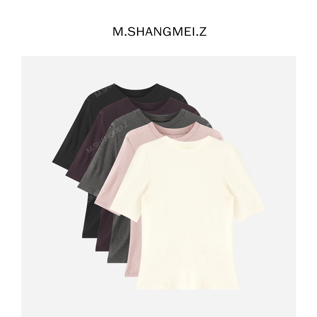 M.SHANGMEI.Z/沐熙【花样年华】美大哥洋气瑞丽羊毛百搭T恤X072863