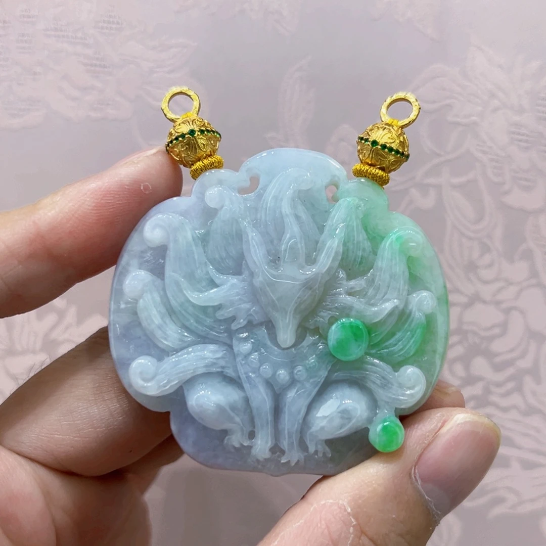 翡翠合金吊坠(赠链)代编织